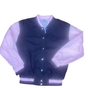 Vintage Junction West Active Windbreaker Jacket‎ Black Pink Womens